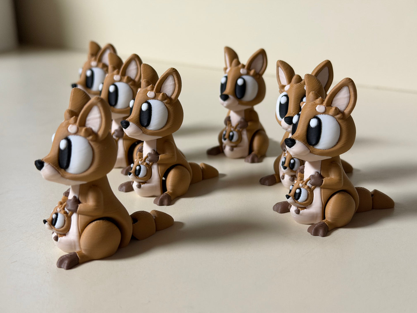 Flexi Kangaroo Figure – 3D Printed Collectible with Baby Joey