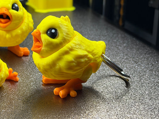 3D Printed Spring Chick Fidget – Swivel Head Chick (Multiple Sizes & Styles)