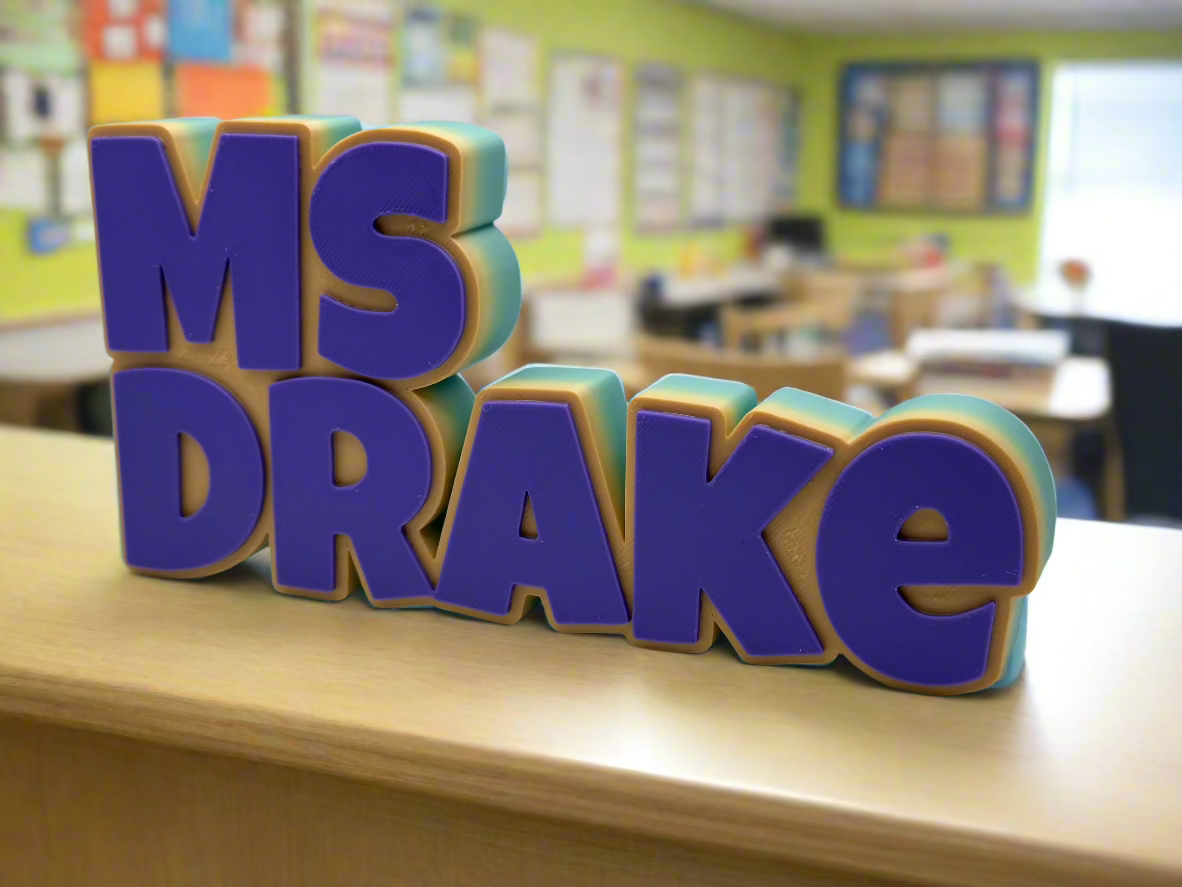 Custom 3D Name Sign – Chunky Block Letters