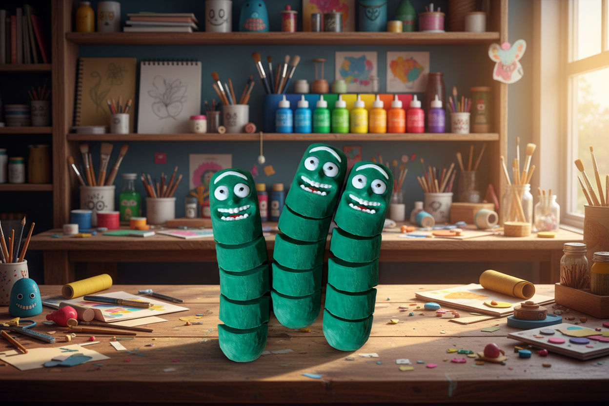 Articulated Crazy Pickle Figure – 3” Mini