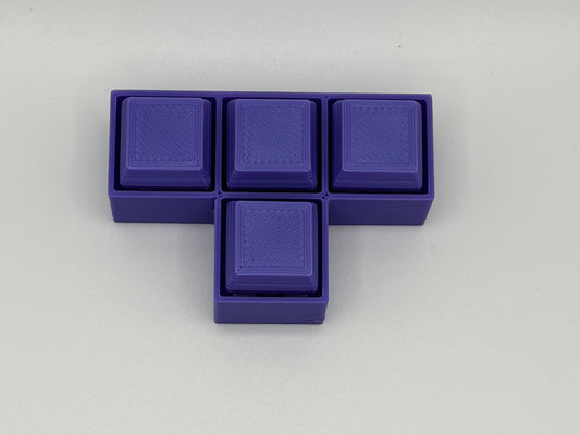 Retro Block Fidget Clicker - Letter T Shape