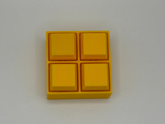 Retro Block Fidget Clicker - Letter O Shape