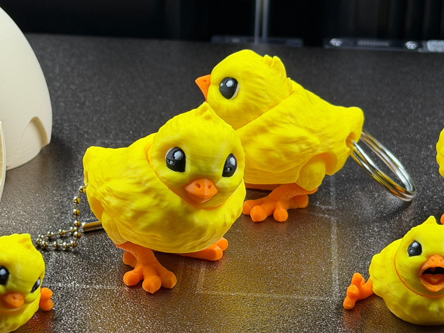 3D Printed Spring Chick Fidget – Swivel Head Chick (Multiple Sizes & Styles)