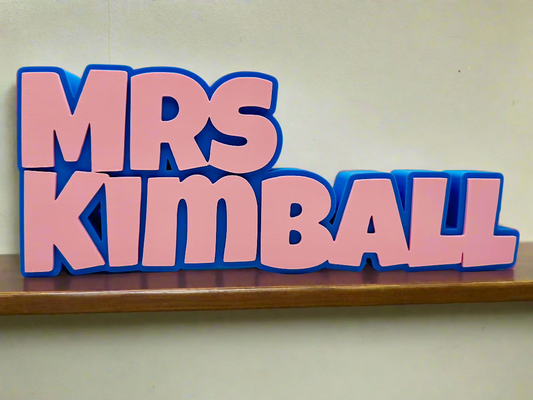 Custom 3D Name Sign – Chunky Block Letters