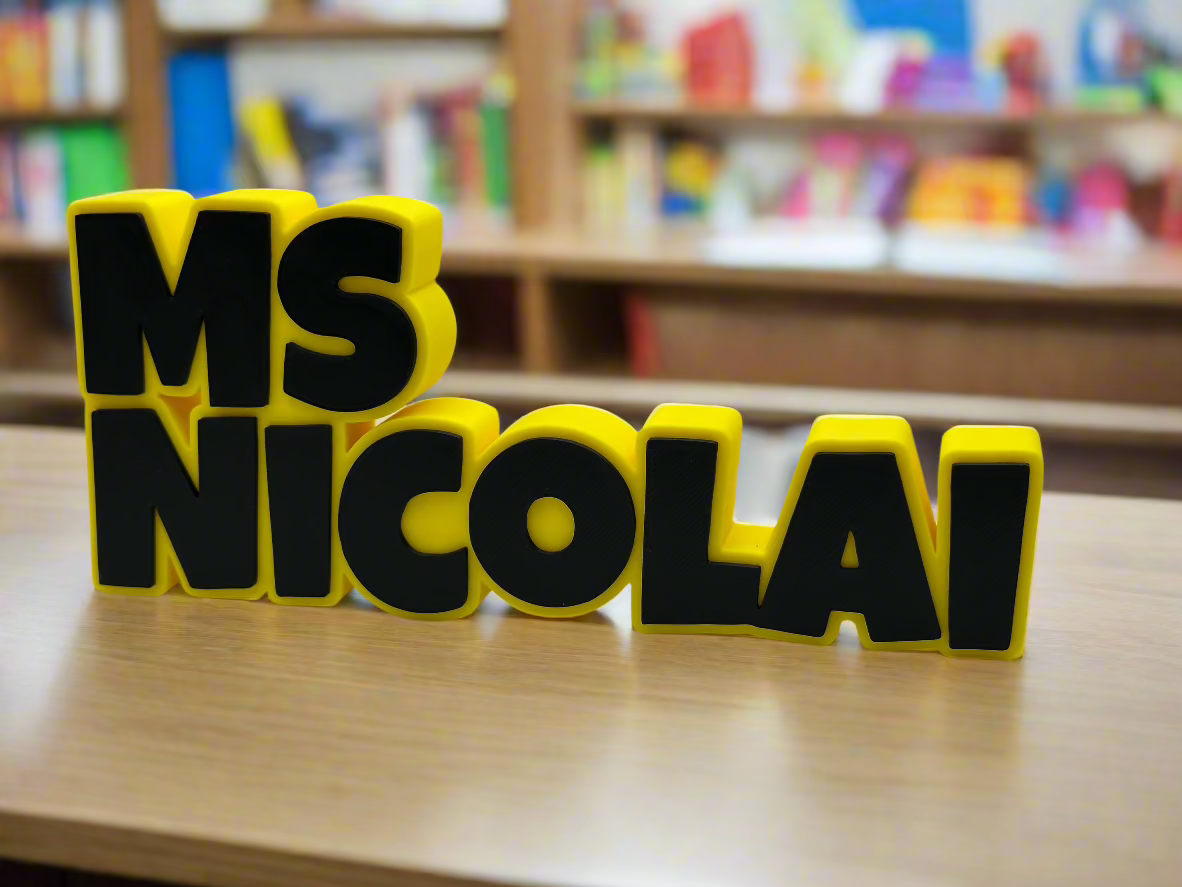 Custom 3D Name Sign – Chunky Block Letters